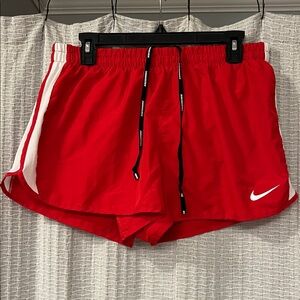 Nike Red Running Shorts with White Details
